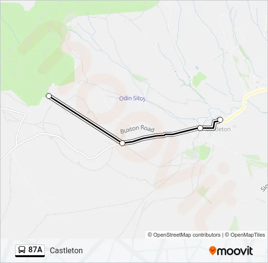 87A Bus Line Map