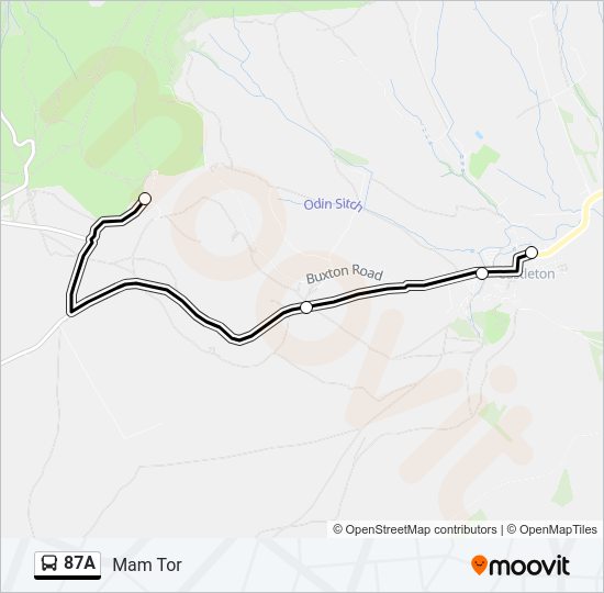 87A Bus Line Map