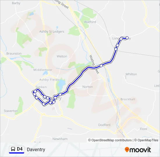 D4 Bus Line Map