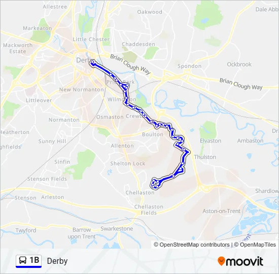 1B Bus Line Map