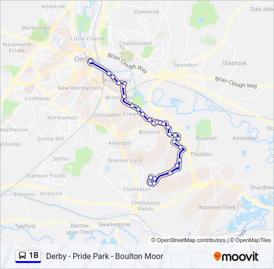 1B Bus Line Map