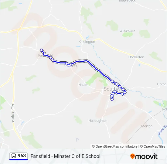 963 Bus Line Map