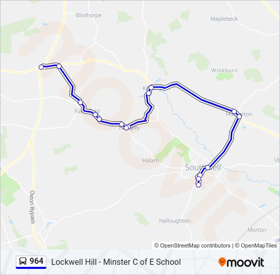 964 Bus Line Map