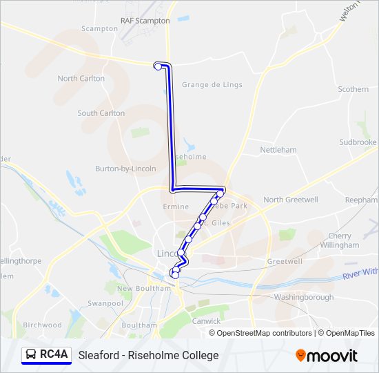 RC4A Bus Line Map