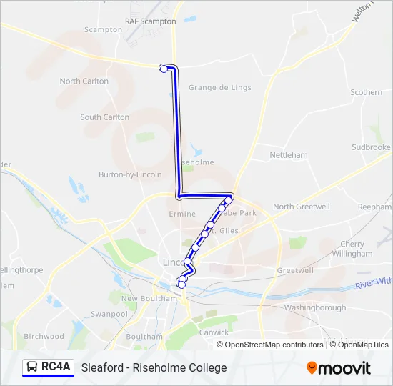 RC4A Bus Line Map