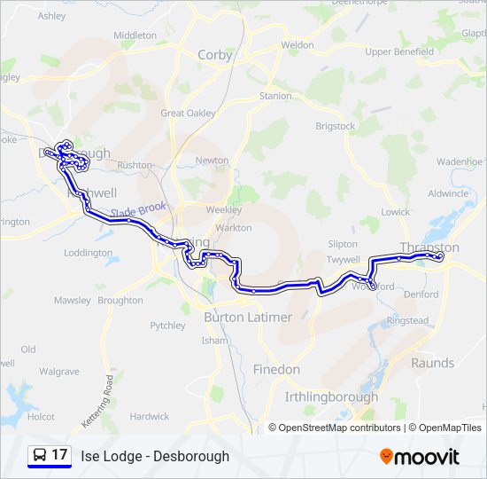 17 Bus Line Map
