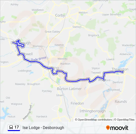 17 Bus Line Map