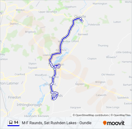 94 Bus Line Map