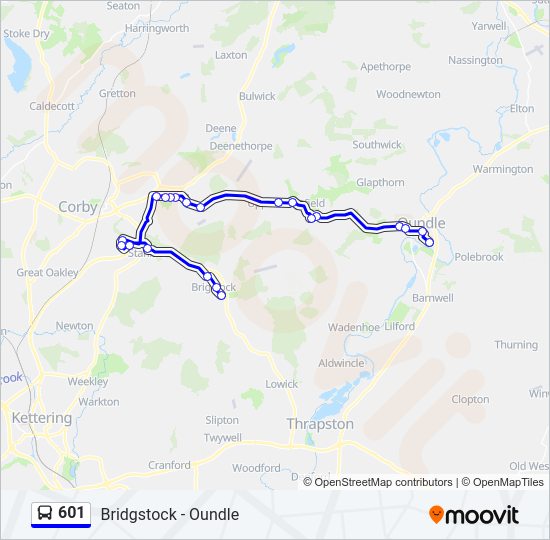 601 Bus Line Map