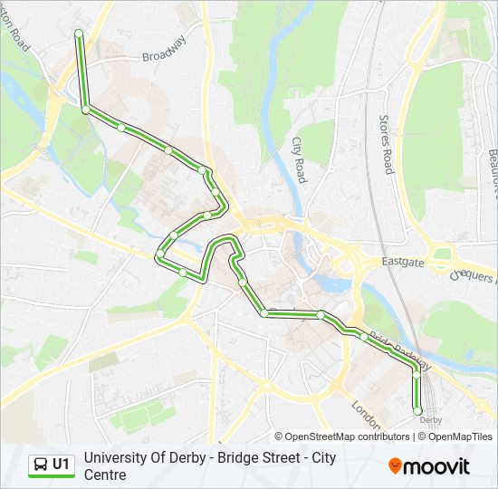U1 Bus Line Map