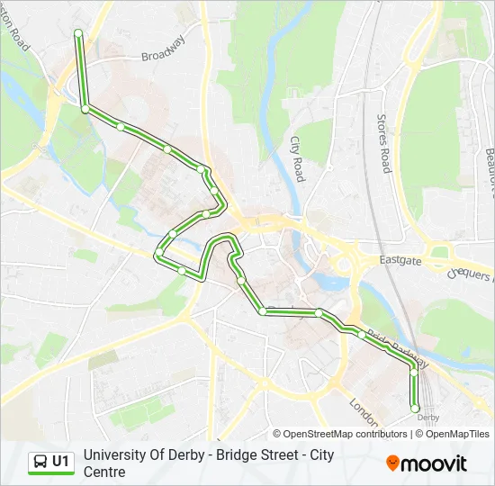 U1 Bus Line Map
