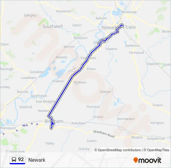 92 Route: Schedules, Stops & Maps - Newark (Updated)