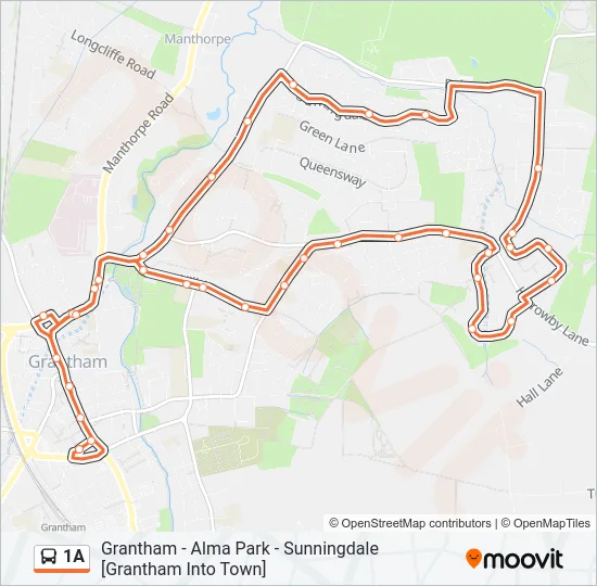 1A Bus Line Map