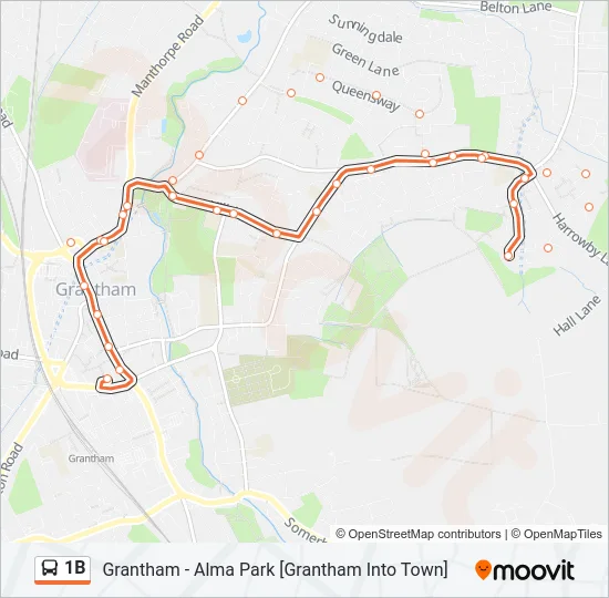 1B Bus Line Map