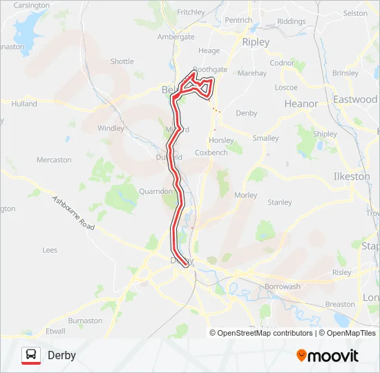 6X Bus Line Map
