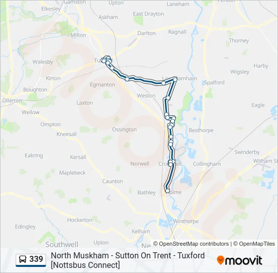 339 Bus Line Map