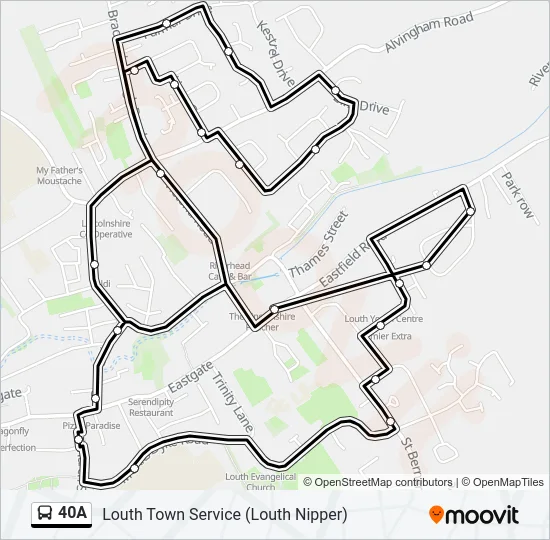 40A Bus Line Map