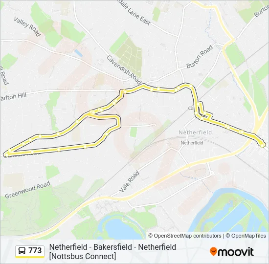 773 Bus Line Map