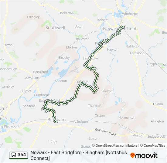 354 Bus Line Map