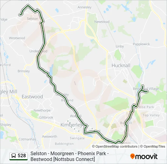 528 Bus Line Map
