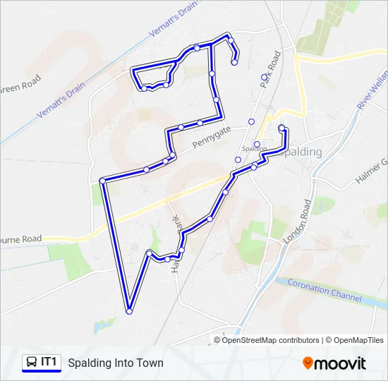 IT1 Bus Line Map