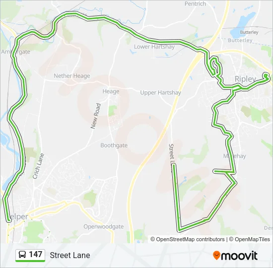 147 Bus Line Map