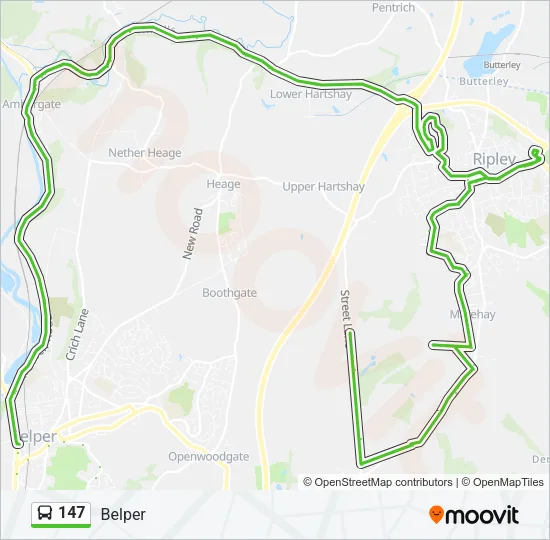 147 Bus Line Map