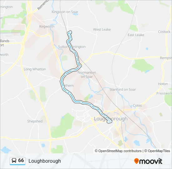 66 Bus Line Map