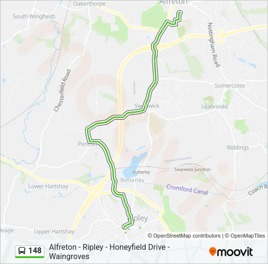 148 Bus Line Map