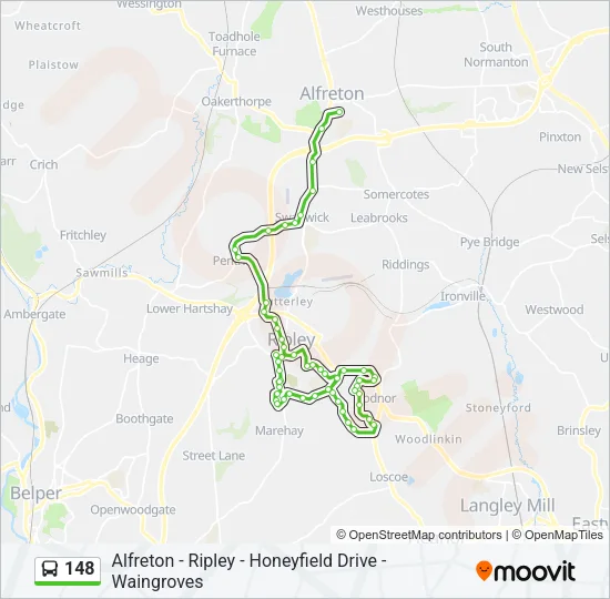 148 Bus Line Map
