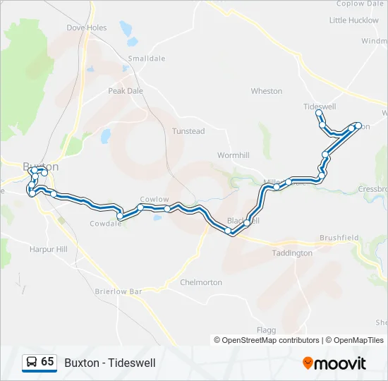 65 Bus Line Map
