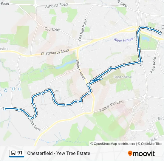 91 Route: Schedules, Stops & Maps - Walton (Updated)