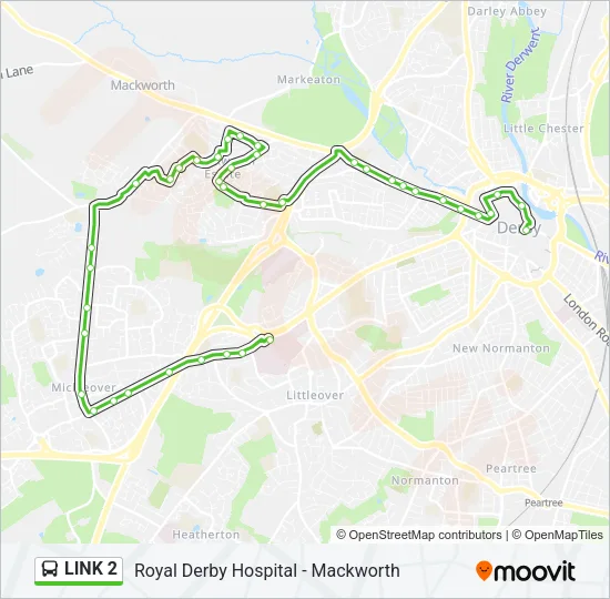 LINK 2 Bus Line Map