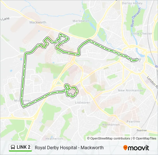 LINK 2 Bus Line Map