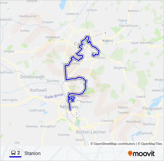 2 Bus Line Map