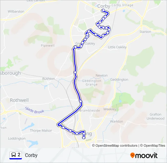 2 Bus Line Map