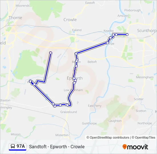 97A Bus Line Map