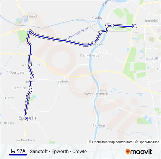 97A Bus Line Map