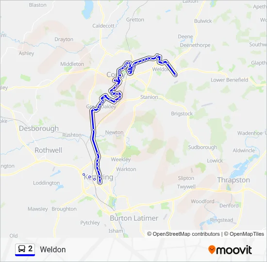 2 Route: Schedules, Stops & Maps - Weldon (Updated)