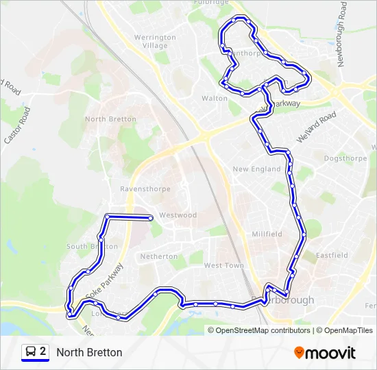 2 Route: Schedules, Stops & Maps - North Bretton (Updated)