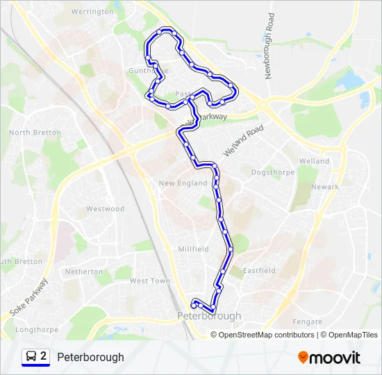 2 Bus Line Map