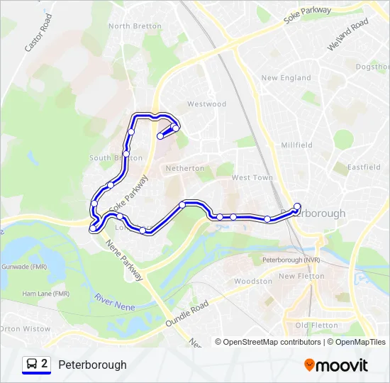 2 Bus Line Map