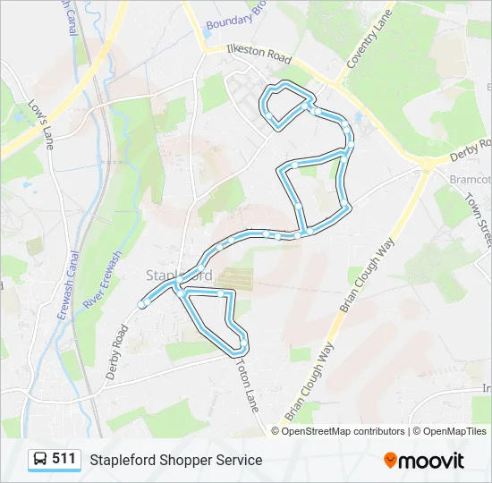 511 Bus Line Map