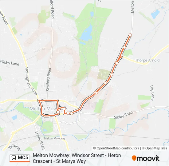 MC5 Bus Line Map