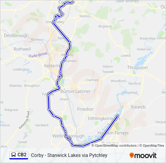 CB2 Bus Line Map