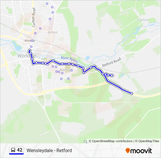 42 Route: Schedules, Stops & Maps - Manton Wood (Updated)