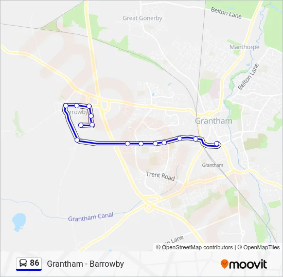 86 Route: Schedules, Stops & Maps - Barrowby (Updated)