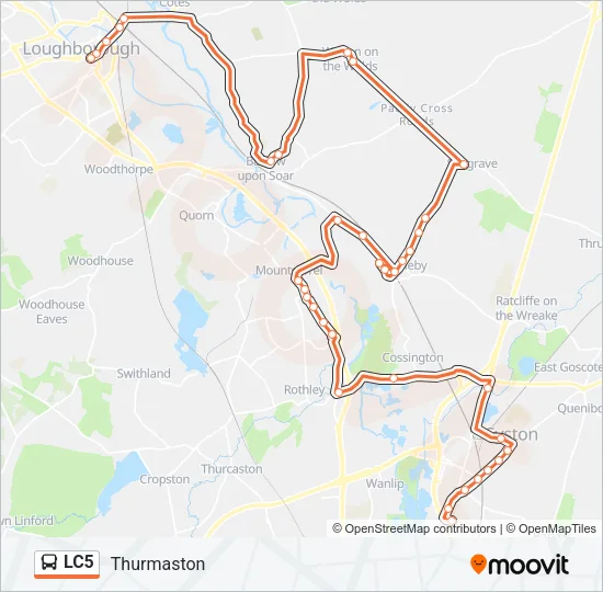 LC5 Bus Line Map