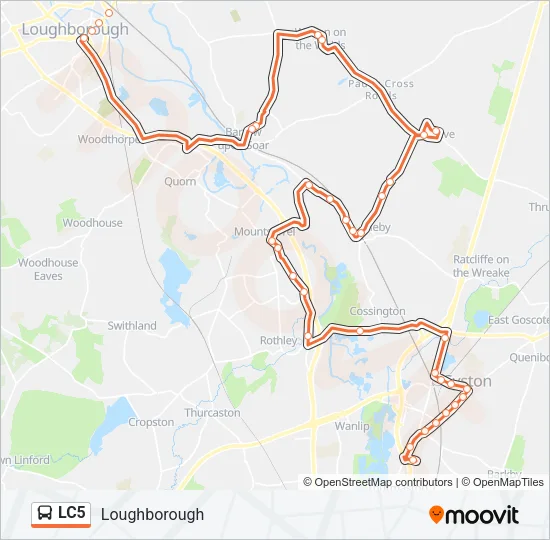 LC5 Bus Line Map