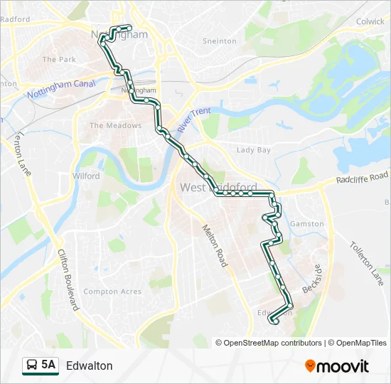 5A Bus Line Map
